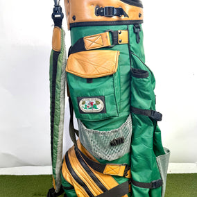 Belding's Sports Golf Bag - 9 pockets and 3 dividers. Green, Brown and Grey.-Next Round