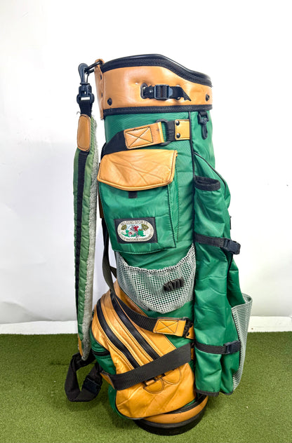Belding's Sports Golf Bag - 9 pockets and 3 dividers. Green, Brown and Grey.-Next Round