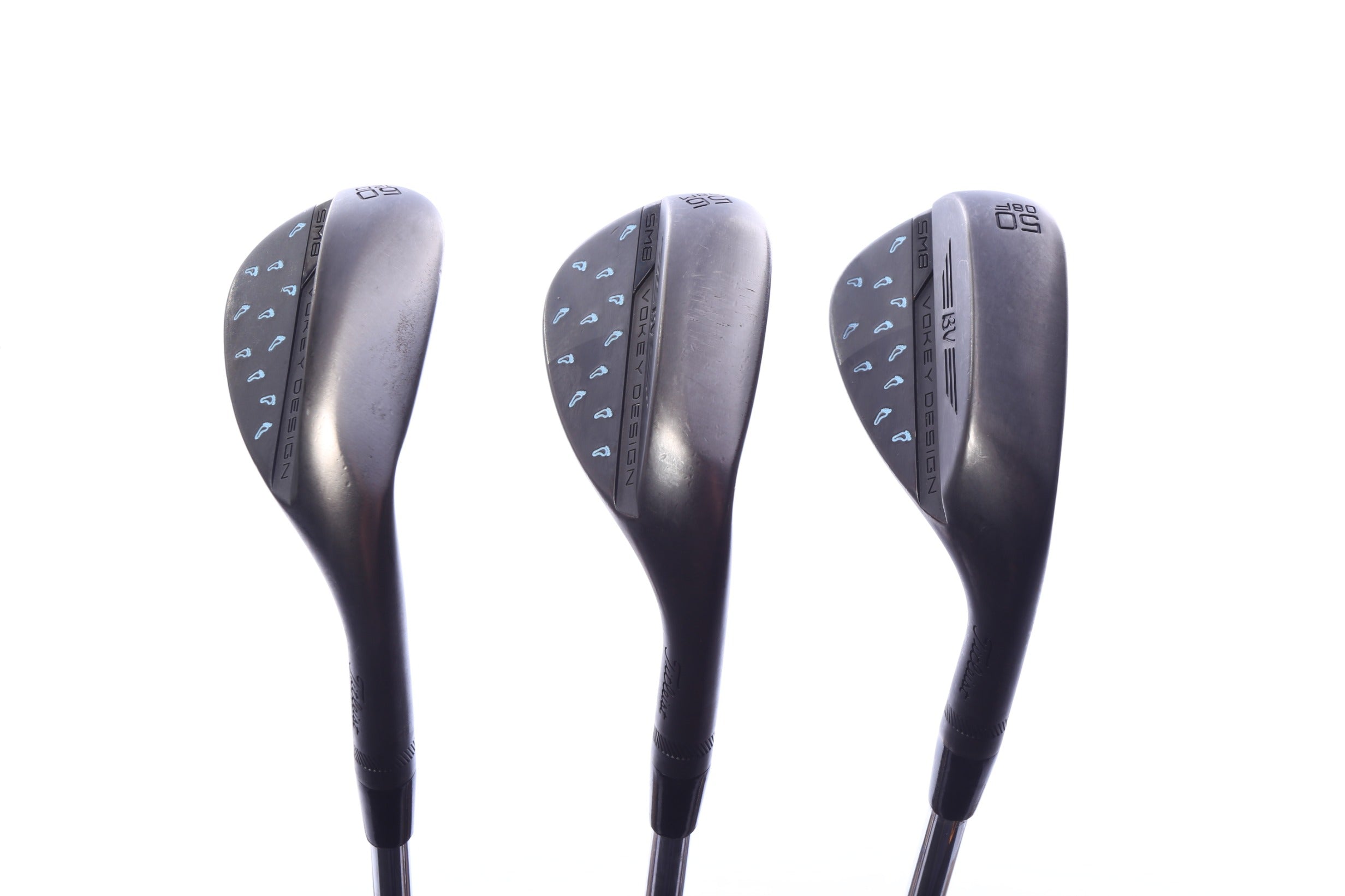 Used Titleist Vokey SM8 Jet Black Wedge Set - Right-Handed - 50*, 56*, 60* - Wedge Flex-Next Round