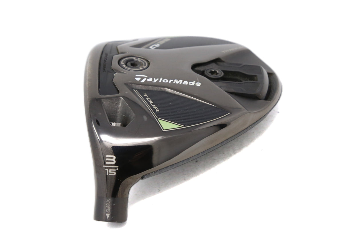 Used TaylorMade Qi35 Tour 3-Wood - HEAD ONLY - Left-Handed - 15 Degrees