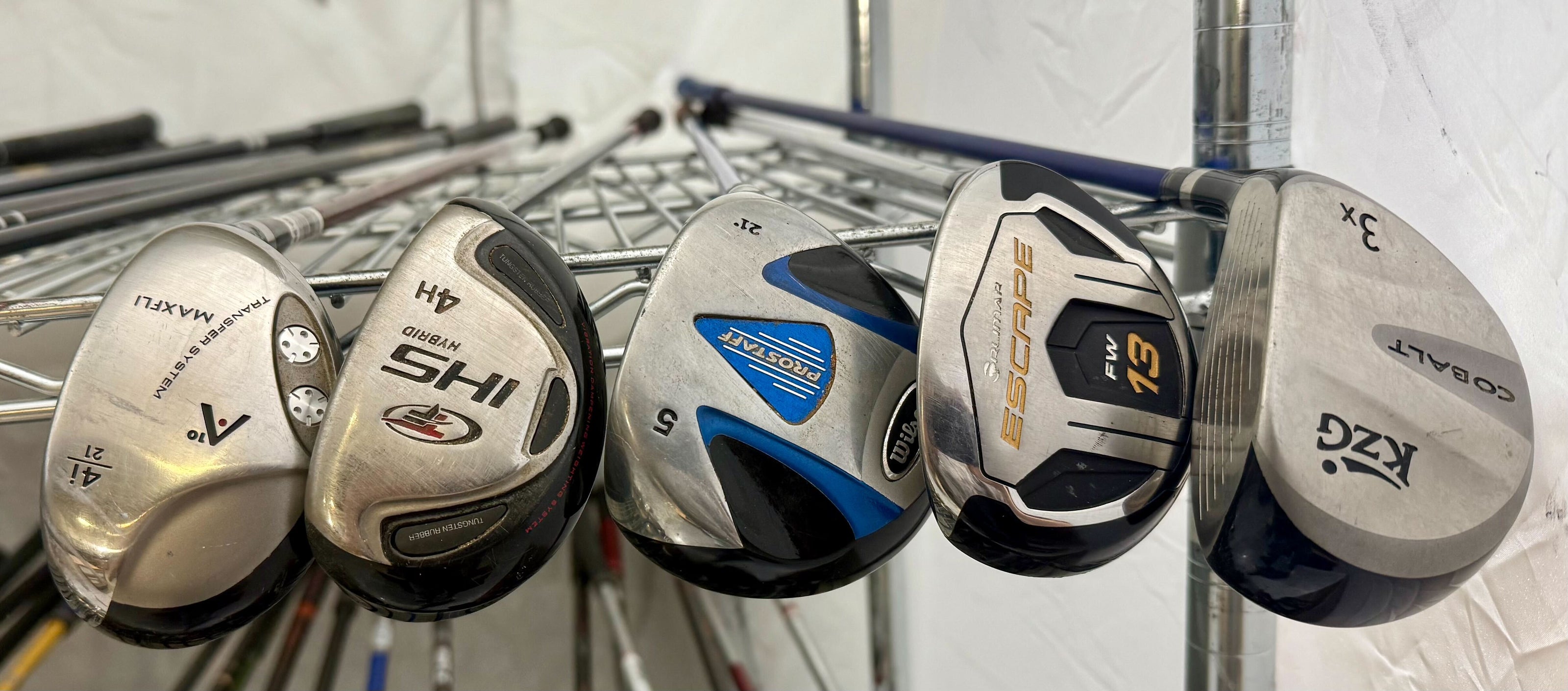 Wholesale Lot of 50 Golf Clubs - Assorted Fairway Woods & Hybrids-Next Round