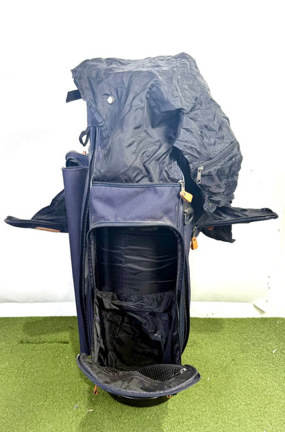Wilson Cart Golf Bag - 6 Dividers 8 Pockets - With Raincover - Navy Blue and Tan-Next Round