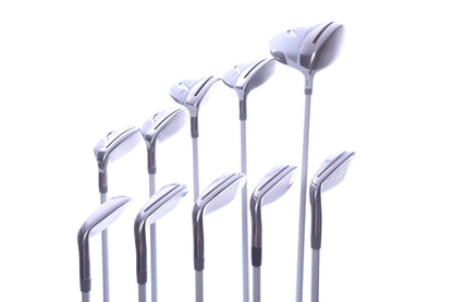 Used TaylorMade Kalea Charcoal Blue No Bag Complete Set - Right-Handed - Driver, 3W, 5W, 5H, 6H, 7-PW, SW - Ladies Flex