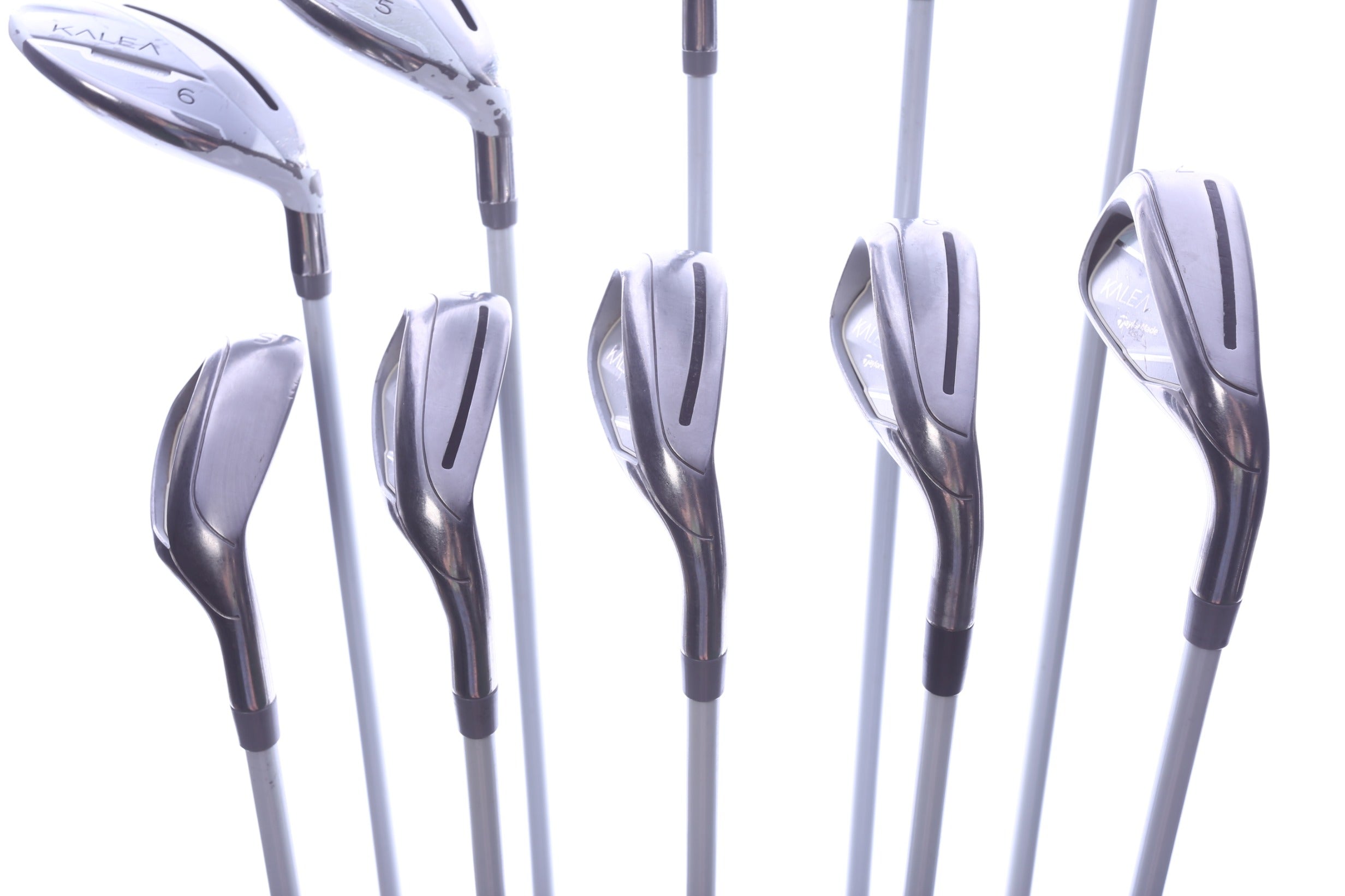 Used TaylorMade Kalea Charcoal Blue No Bag Complete Set - Right-Handed - Driver, 3W, 5W, 5H, 6H, 7-PW, SW - Ladies Flex