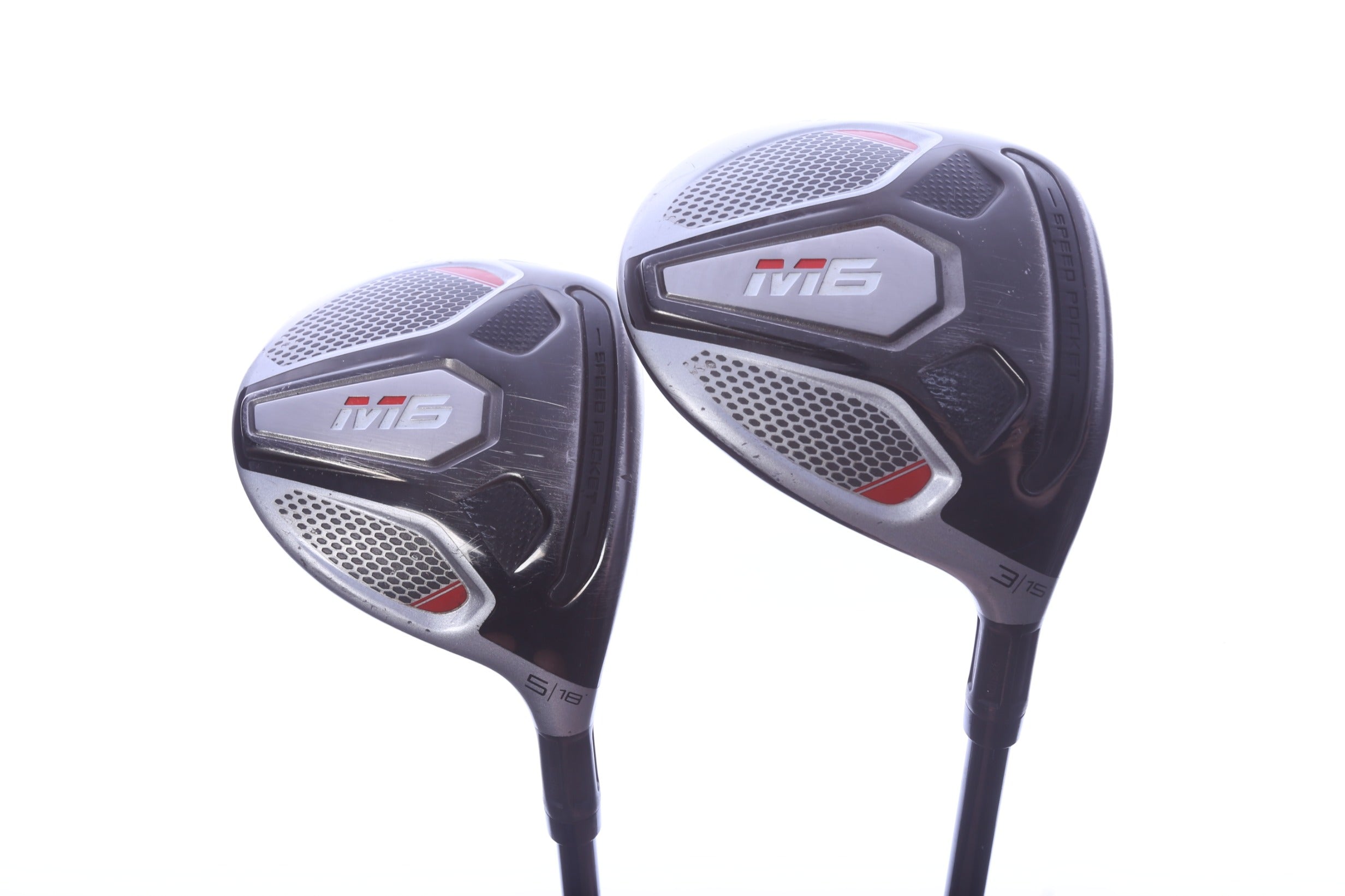 Used TaylorMade M6 Wood Set - Right-Handed - 3W, 5W - Regular Flex