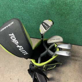 Top Flite 1W, Hybrid, 7i, SW and Putter Green Kid’s Club Set 48”-51” Height RH-Next Round