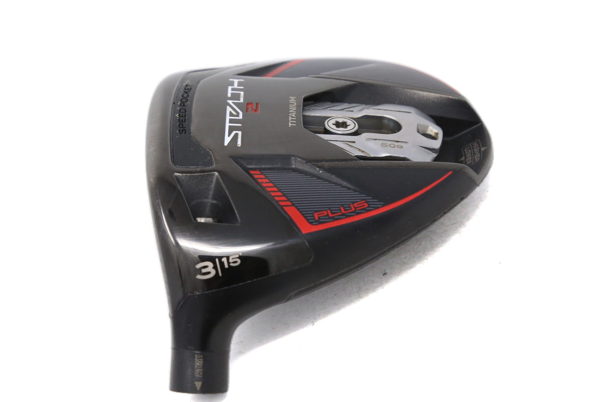 Used TaylorMade STEALTH 2 PLUS 3-Wood - HEAD ONLY - Left-Handed - 15 Degrees