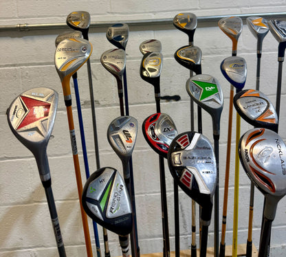 Wholesale Lot of 35 Golf Clubs - Assorted Hybrids - Youth Flexes