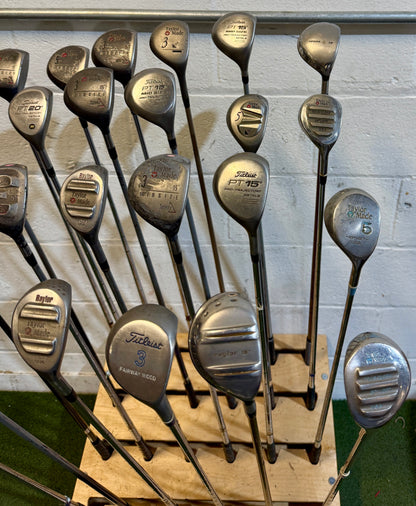 Wholesale Lot of 45 Golf Clubs - Assorted Fairway Woods-Next Round