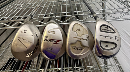 Wholesale Lot of 30 Golf Clubs - Assorted Fairway Woods and Hyrbids-Next Round