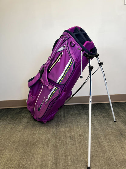 Nike Golf Extreme Sport Carry Bag Purple/White with Strap and Rain Cover-Next Round