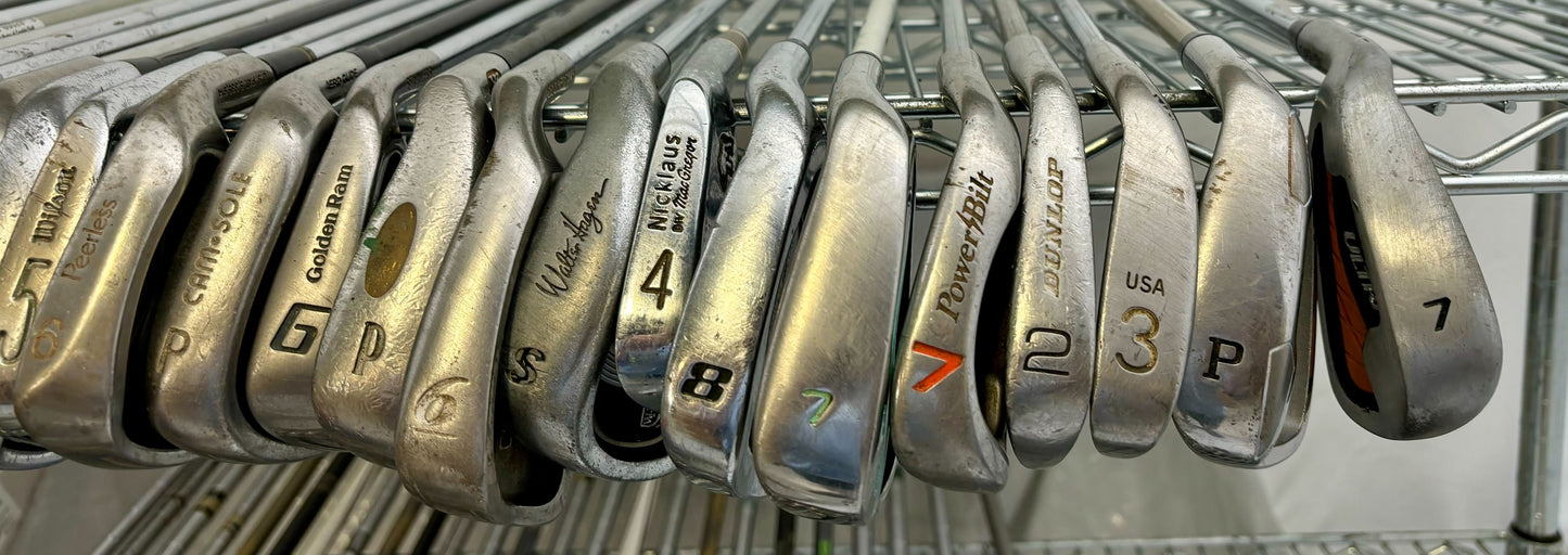 Wholesale Lot of 50 Golf Clubs - Assorted Irons and Wedges-Next Round
