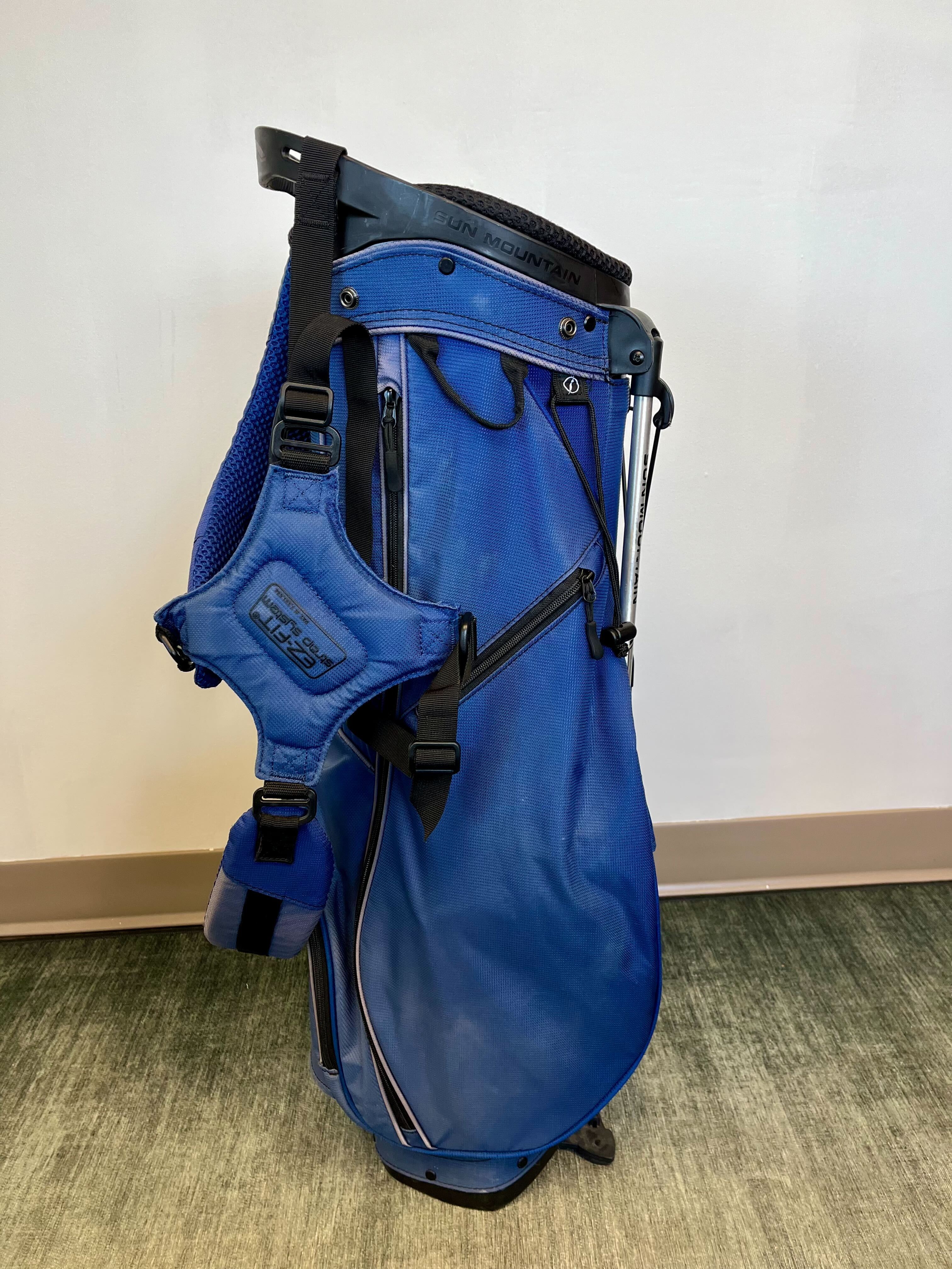 Sun Mountain CCV Logo Carry Bag Blue 3 Divider/4 Pocket with Strap-Next Round