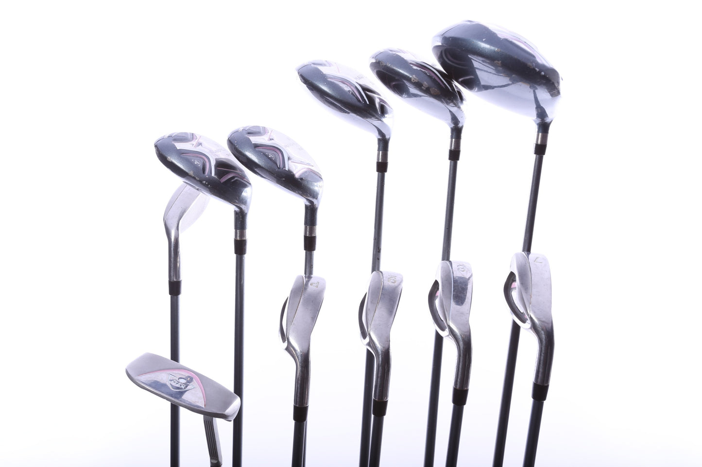 Used MaxFli Black Max Complete Set - Right-Handed - 1W, 3W, 5W, 4H, 5H, 6-PW, Putter - Ladies Flex-Next Round