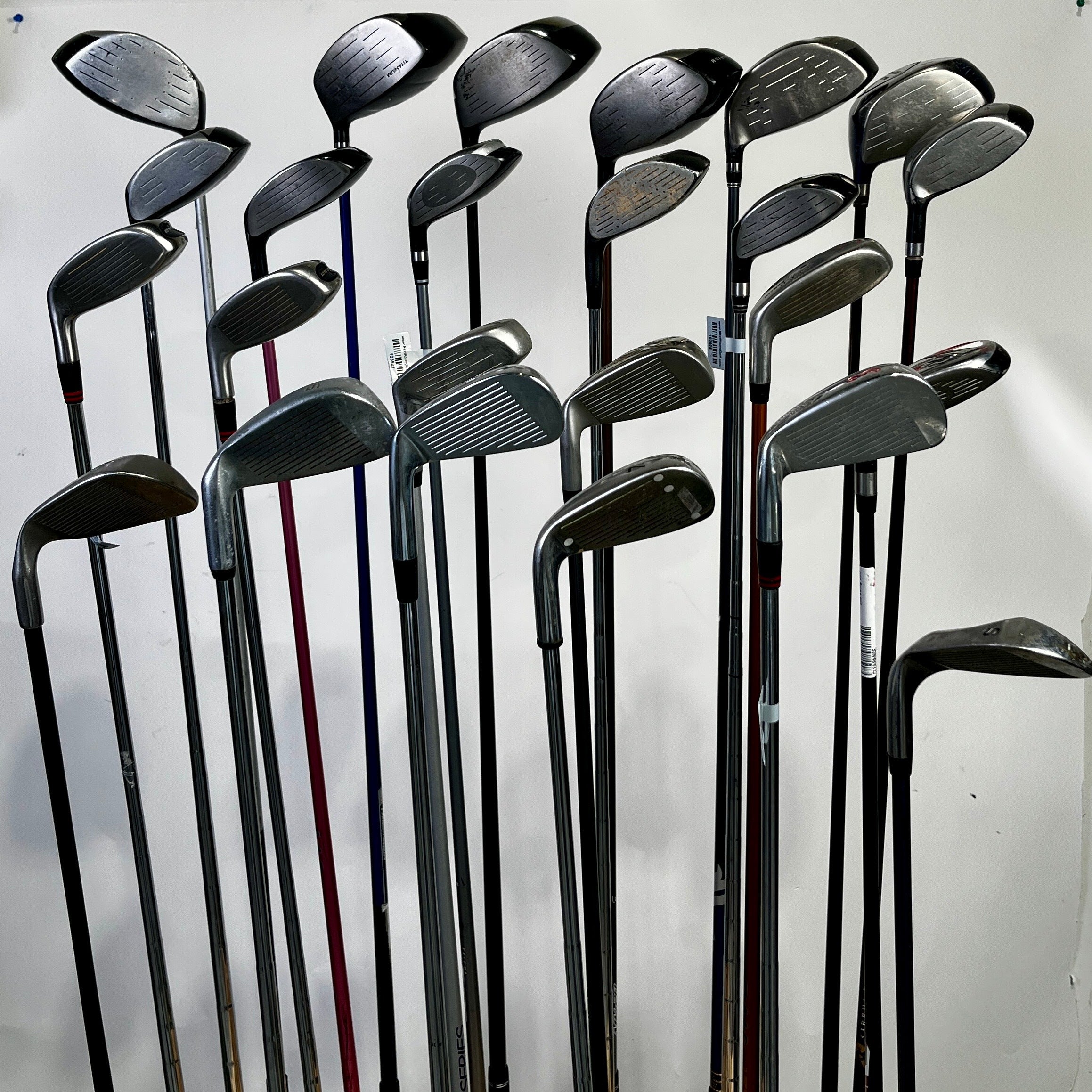 Wholesale Lot of 24 Assorted Drivers, Fairway Woods, Hybrids, and Single Irons.-Next Round