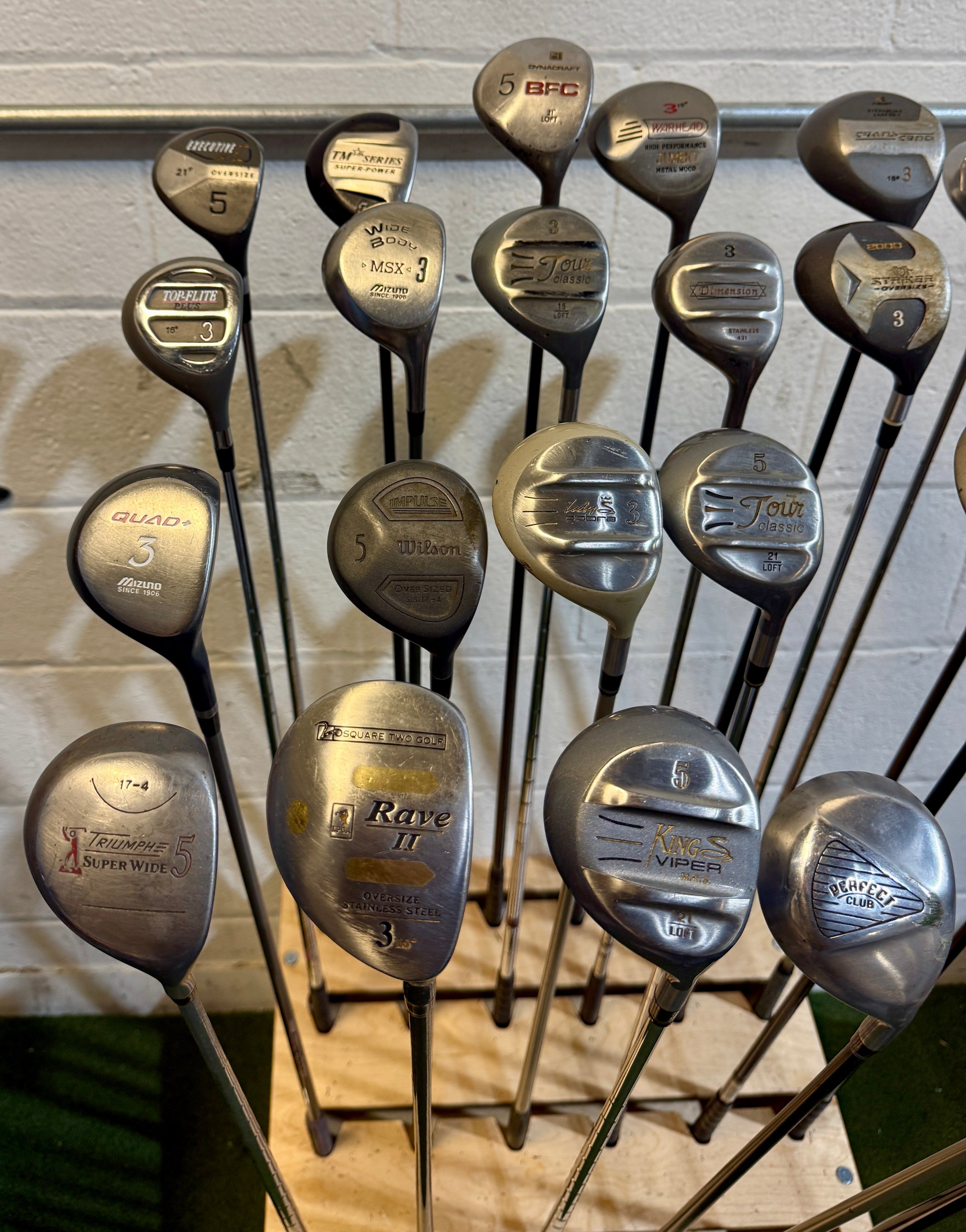 Wholesale Lot of 40 Golf Clubs - Assorted Fairway Woods - RH/LH - Mixed Flexes-Next Round