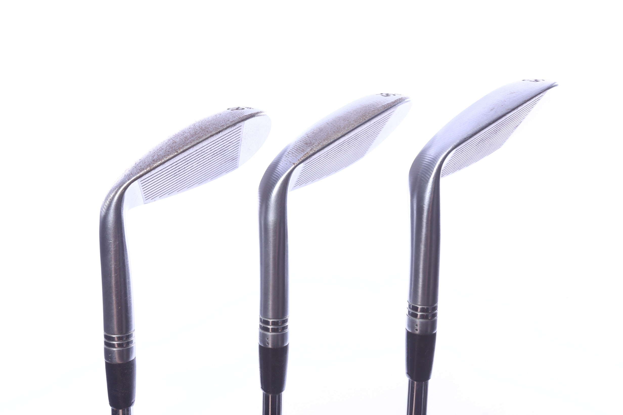 Used TaylorMade Milled Grind 2 Chrome Wedge Set - Right-Handed - 52*, 56*, 60* - Stiff Flex