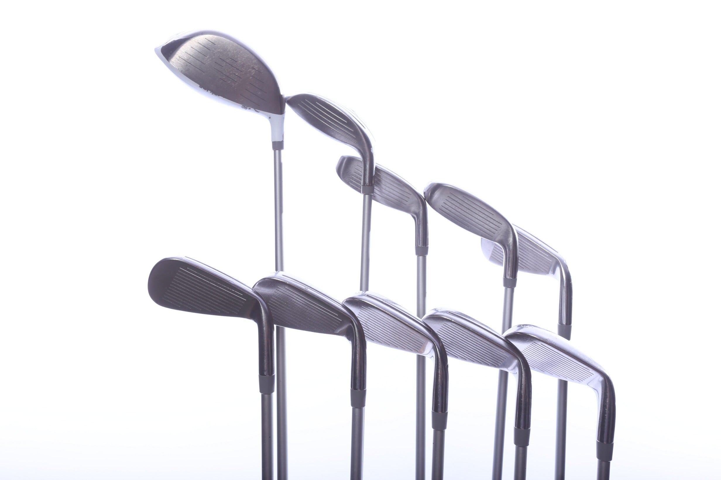 Used TaylorMade Kalea Grey Green Complete Set - Left-Handed - Dr, 3W, 4H, 5H, 6-PW, SW - Ladies Flex
