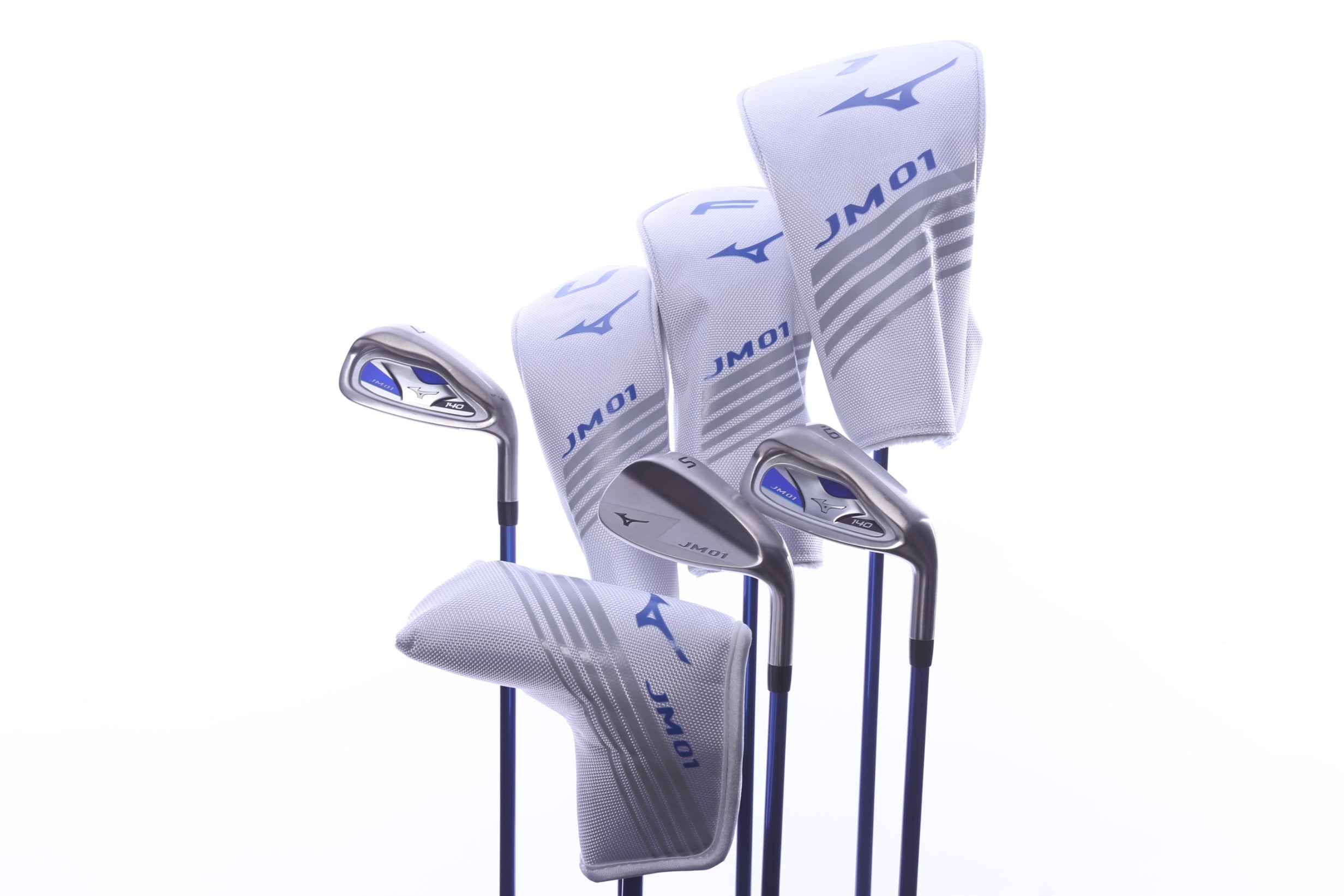 Used Mizuno JM01 140 Elite 7-Piece Junior Kids Set - Right-Handed - Driver, FW, HY, 7i, 9i, SW, Putter - Junior Flex