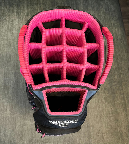 Sun Mountain Starlet Women's Cart Bag Black/Pink with Strap and Rain Cover-Next Round