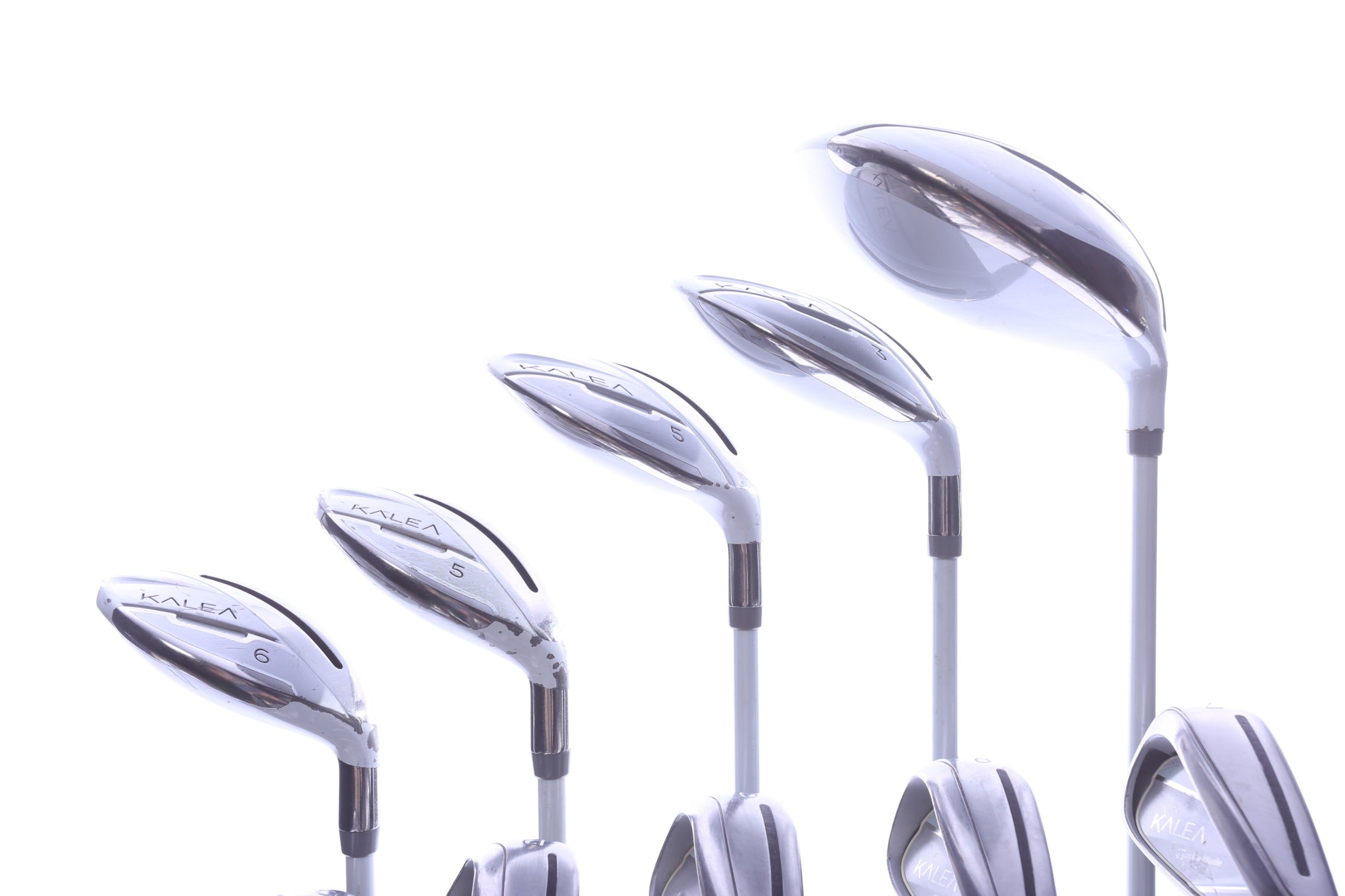 Used TaylorMade Kalea Charcoal Blue No Bag Complete Set - Right-Handed - Driver, 3W, 5W, 5H, 6H, 7-PW, SW - Ladies Flex