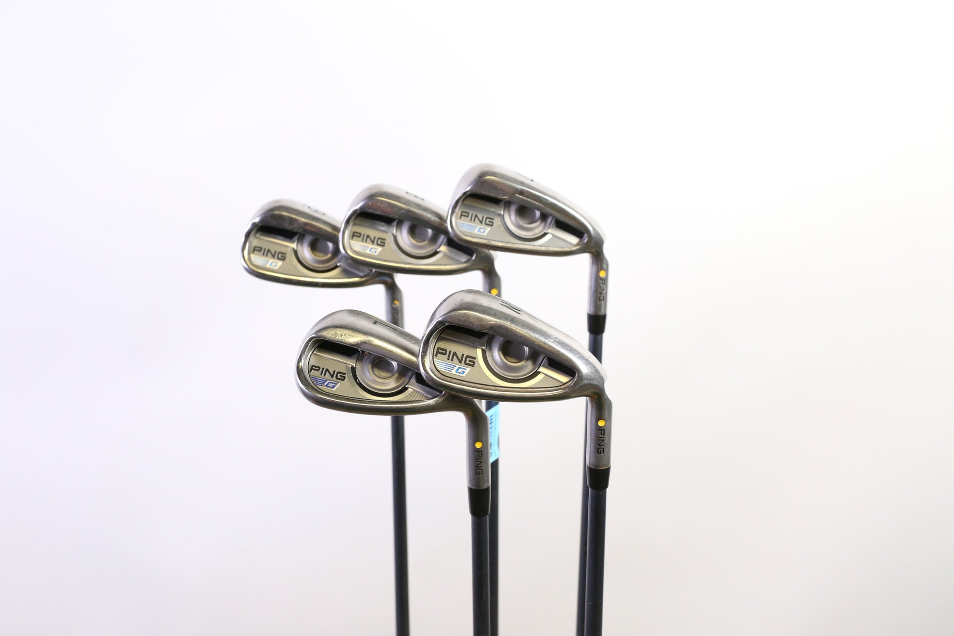 Used Ping G Iron Set - Right-Handed - 7-PW, LW - Soft Regular Flex- Yellow Dot-Next Round