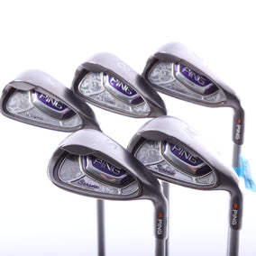 Used Ping Serene Iron Set - Right-Handed - 7-PW, SW - Ladies Flex - Orange Dot-Next Round