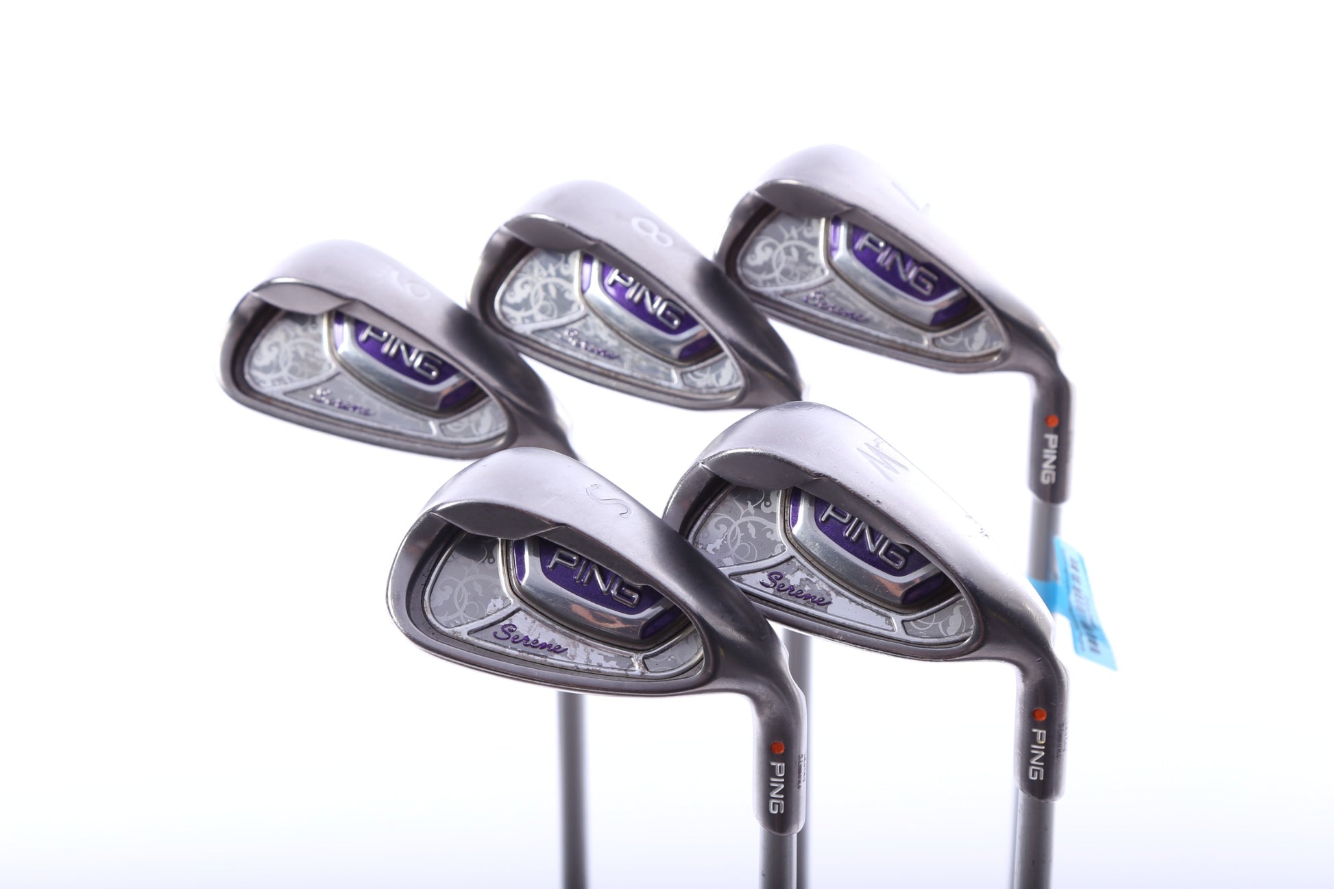 Used Ping Serene Iron Set - Right-Handed - 7-PW, SW - Ladies Flex - Orange Dot-Next Round