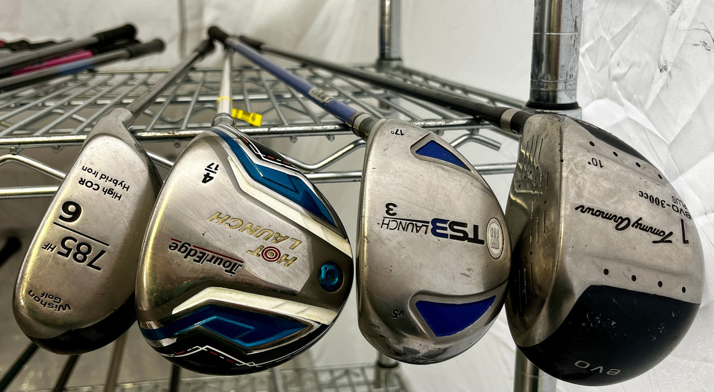 Wholesale Lot of 35 Golf Clubs - Left-Right-Handed - Fairway Woods and Hybrids-Next Round