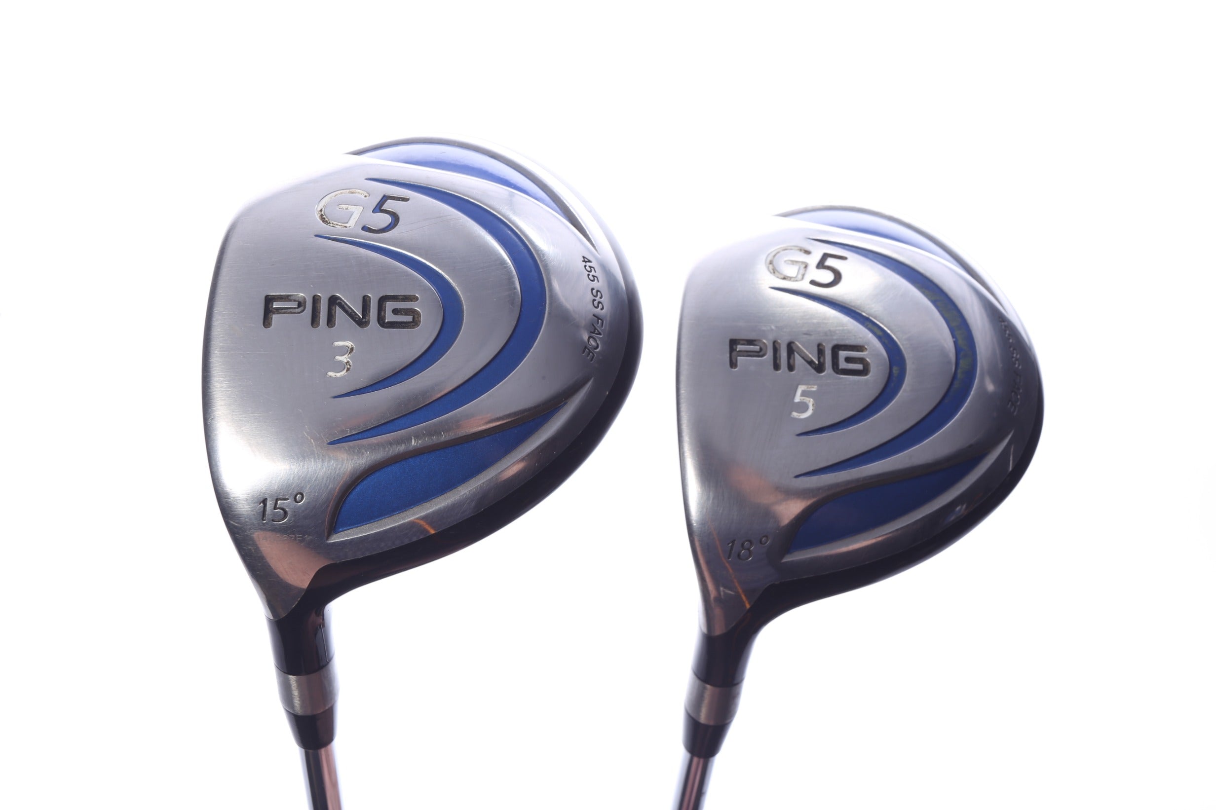 Used Ping G5 Wood Set - Left-Handed - 3W, 5W - Stiff Flex-Next Round