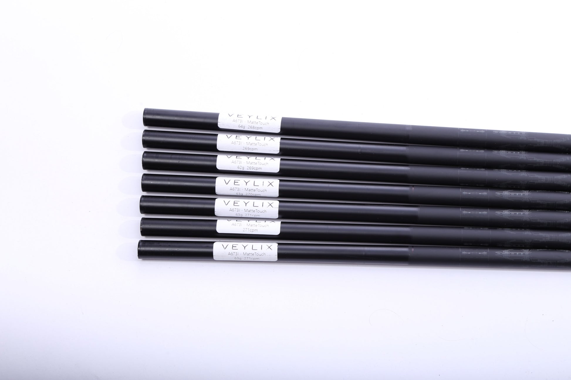 Used Veylix Alpina Iron Stiff Graphite Iron Shaft Set 40"-Next Round