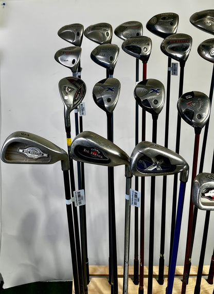 Wholesale Lot of 24 Callaway Drivers, Fairway Woods, Hybrids, And Single Irons-Next Round