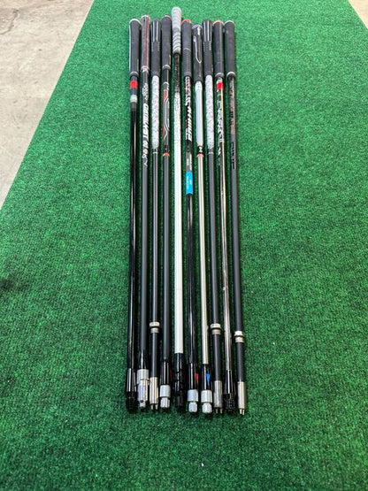 Wholesale Lot of 10 Assorted Fitting Club Graphite Shafts with Various Adaptors-Next Round