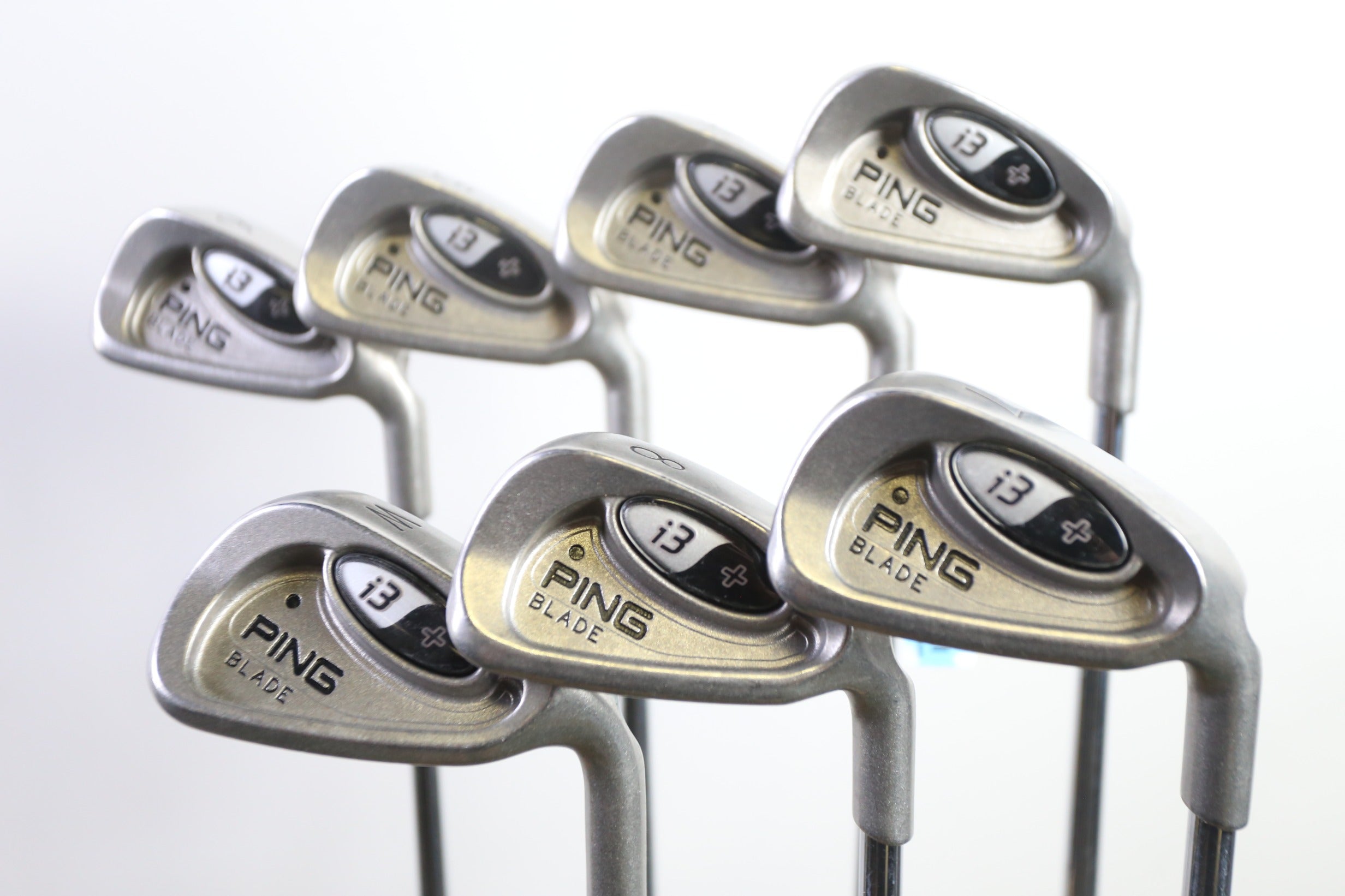 Used Ping i3 + BLADE Iron Set - Right-Handed - 3-8, PW - Stiff Flex- Black  Dot