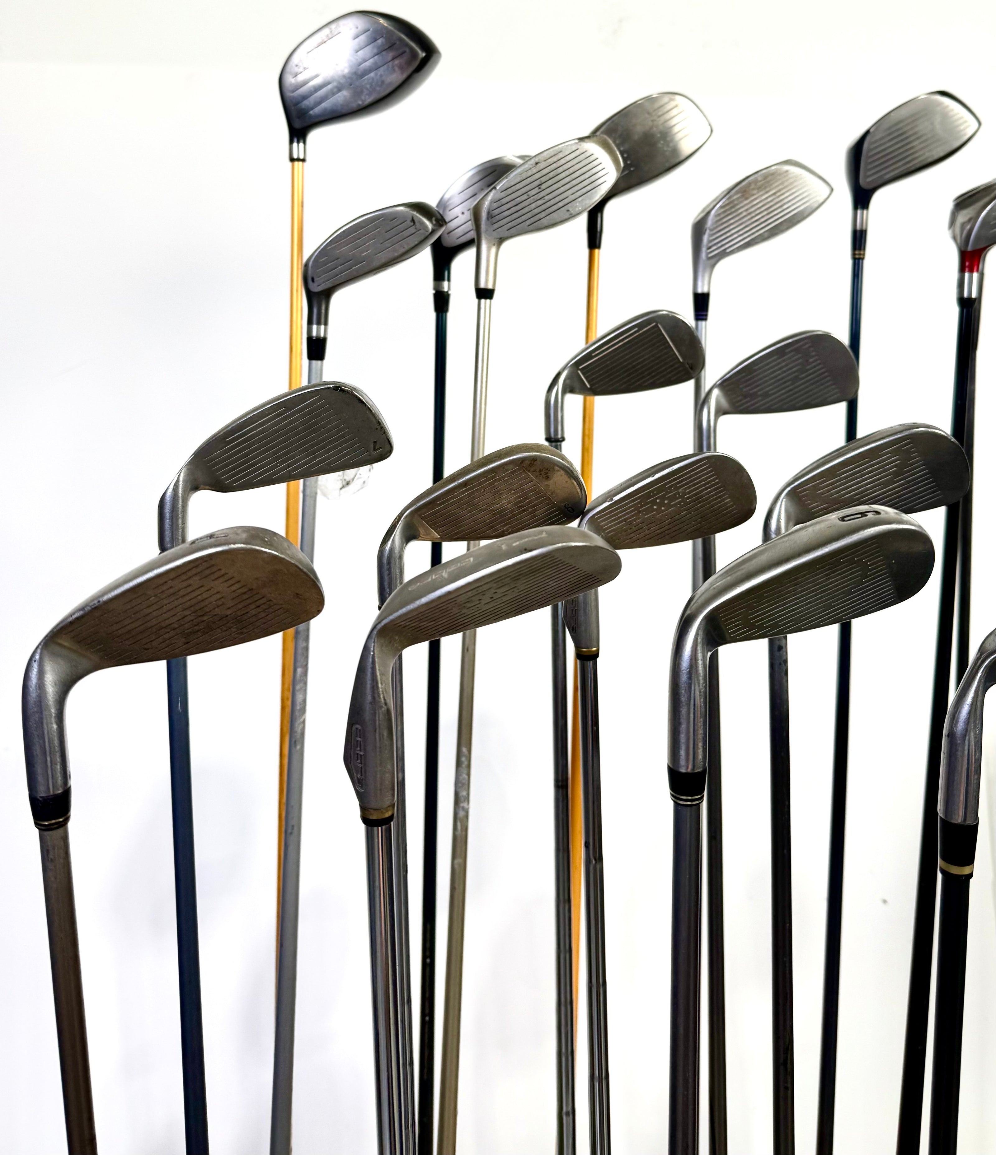 Wholesale Lot of 24 Golf Clubs - Assorted Right-Handed Drivers, Woods, and Irons
