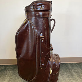 Burton Leather Cart Bag 6 Dividers/4 pockets w/ Strap and Rain Cover-Next Round