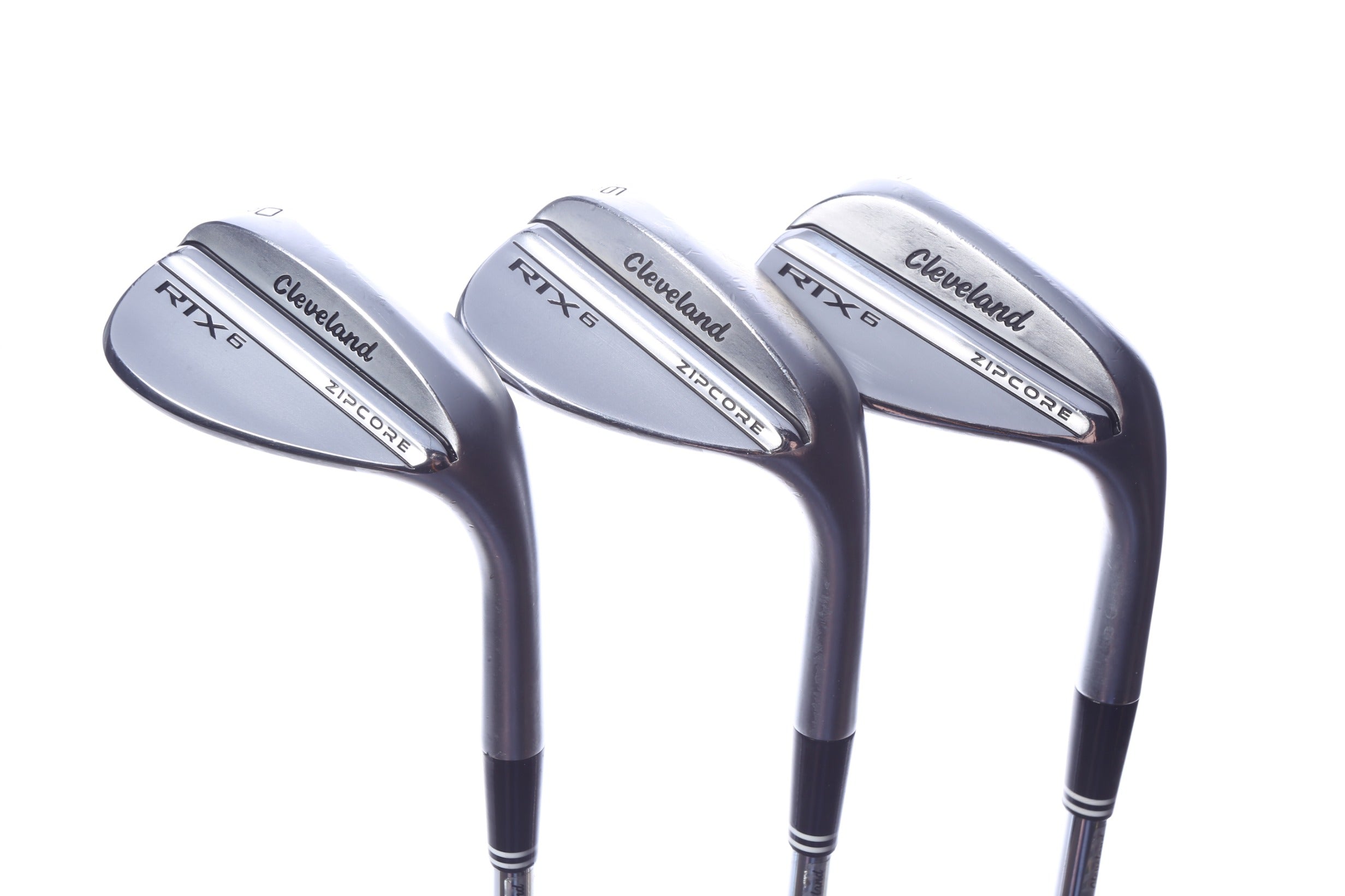 Used Cleveland RTX 6 ZipCore Tour Satin Wedge Set - Right-Handed - 52*, 56*, 60* - Wedge Flex