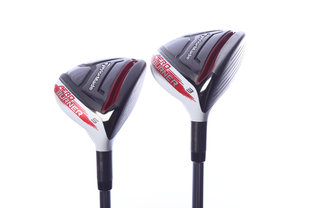Used TaylorMade AeroBurner TP Wood Set - Right-Handed - 3W, 5W - Stiff Flex-Next Round
