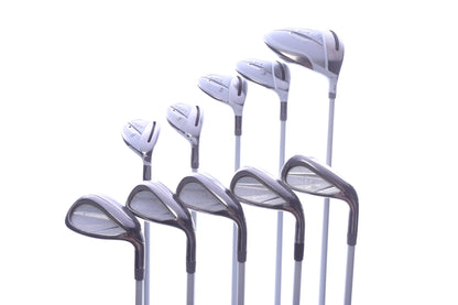 Used TaylorMade Kalea Charcoal Blue No Bag Complete Set - Right-Handed - Driver, 3W, 5W, 5H, 6H, 7-PW, SW - Ladies Flex