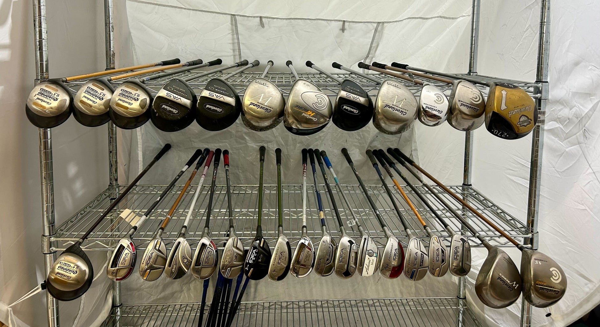 Wholesale Lot of 30 Golf Clubs - Cleveland Drives and Adams Hybrids-Next Round