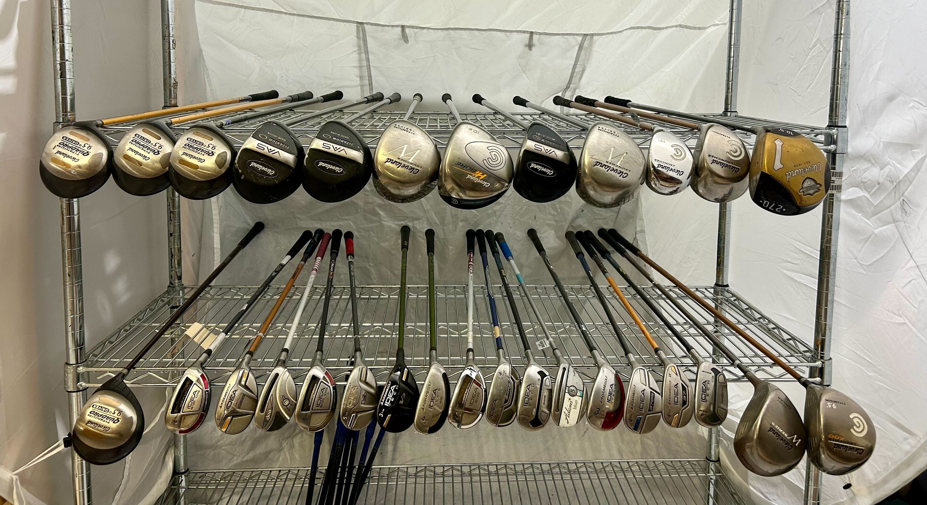 Wholesale Lot of 30 Golf Clubs - Cleveland Drives and Adams Hybrids-Next Round