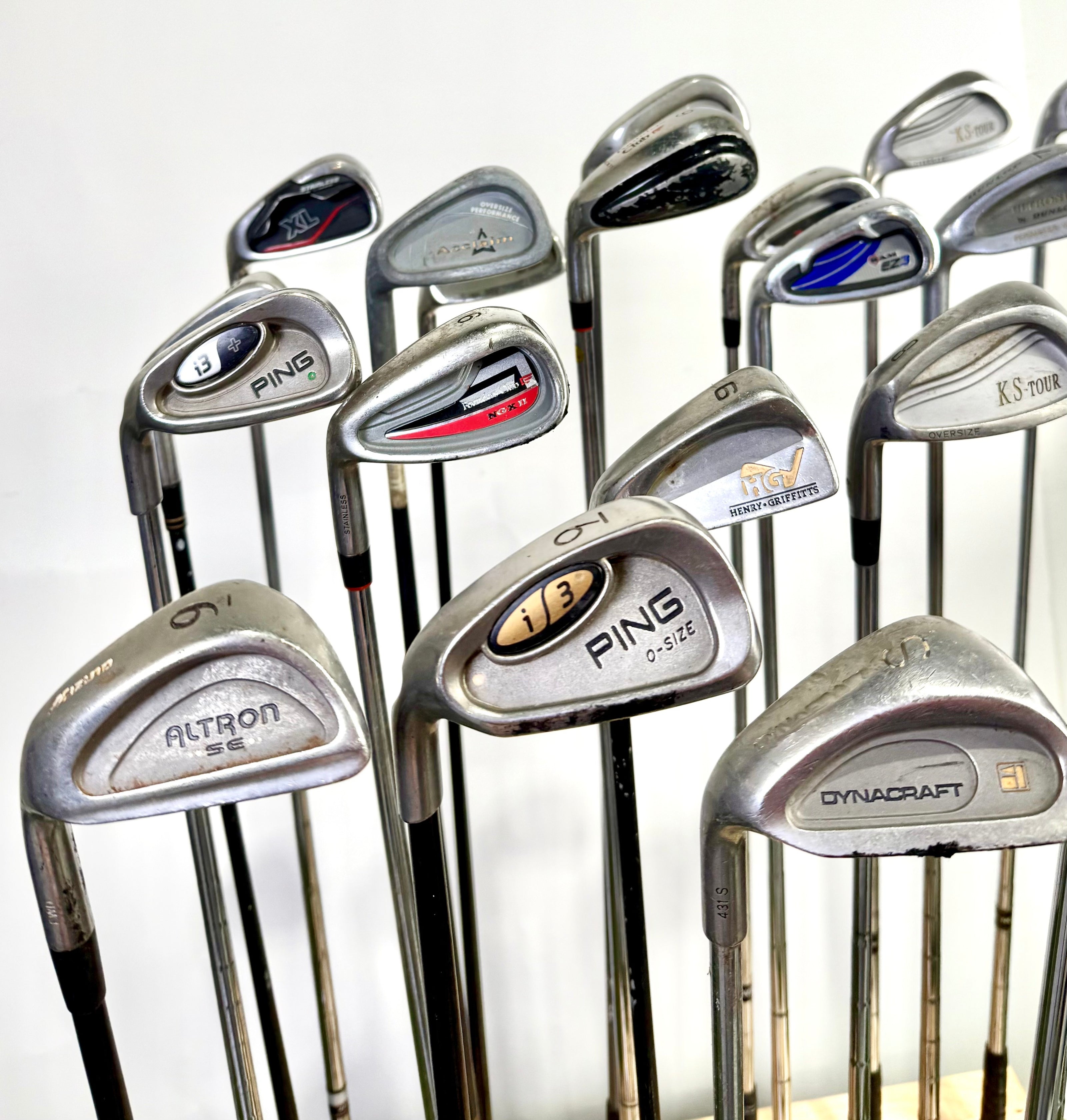 Wholesale Lot of 24 Golf Clubs - Left Handed -Assorted Irons and Wedges-Next Round