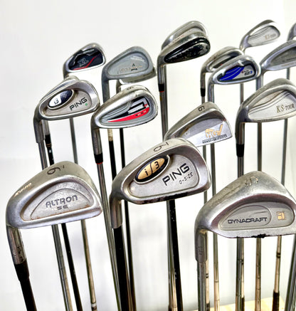 Wholesale Lot of 24 Golf Clubs - Left Handed -Assorted Irons and Wedges-Next Round