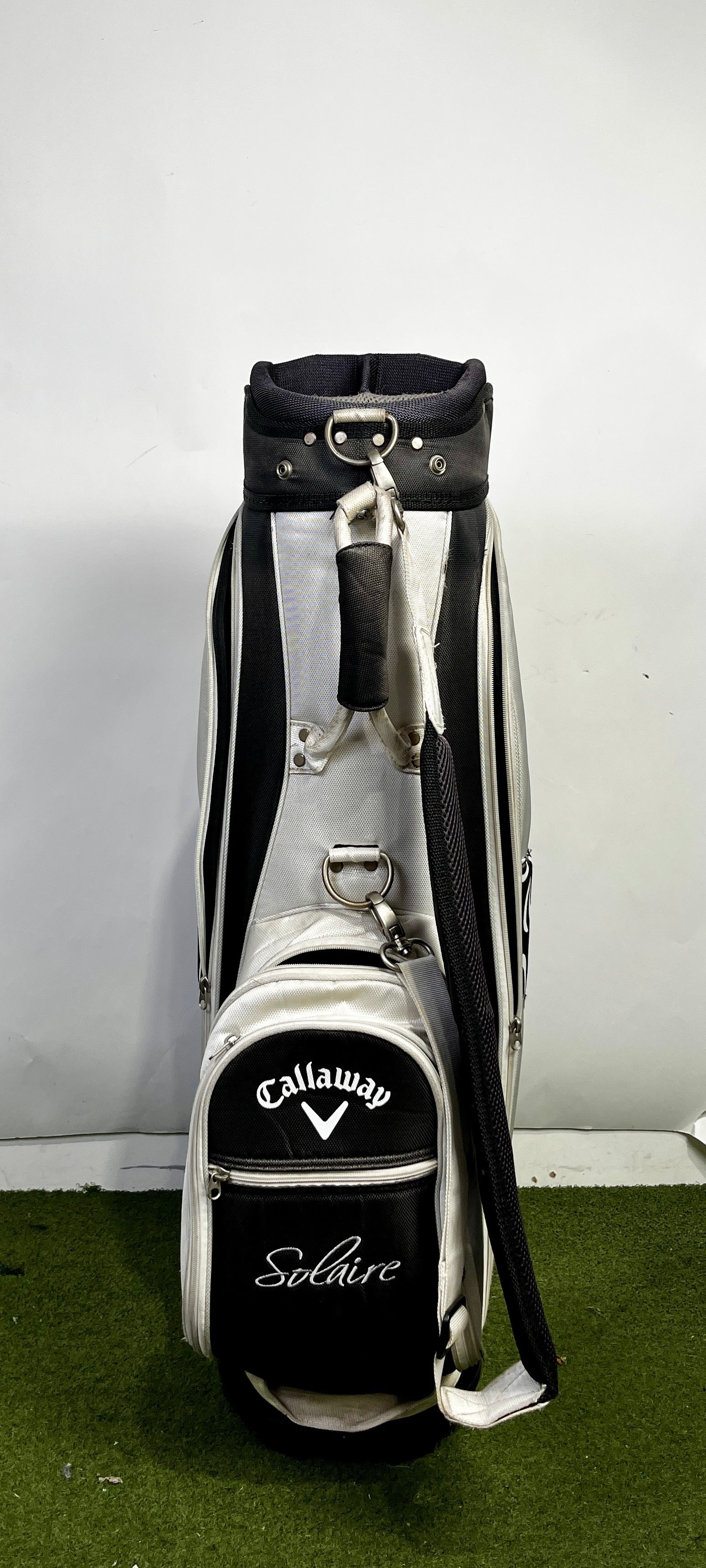 Callaway Solaire Staff Bag - 9 Dividers 5 Pockets- Black and White-Next Round