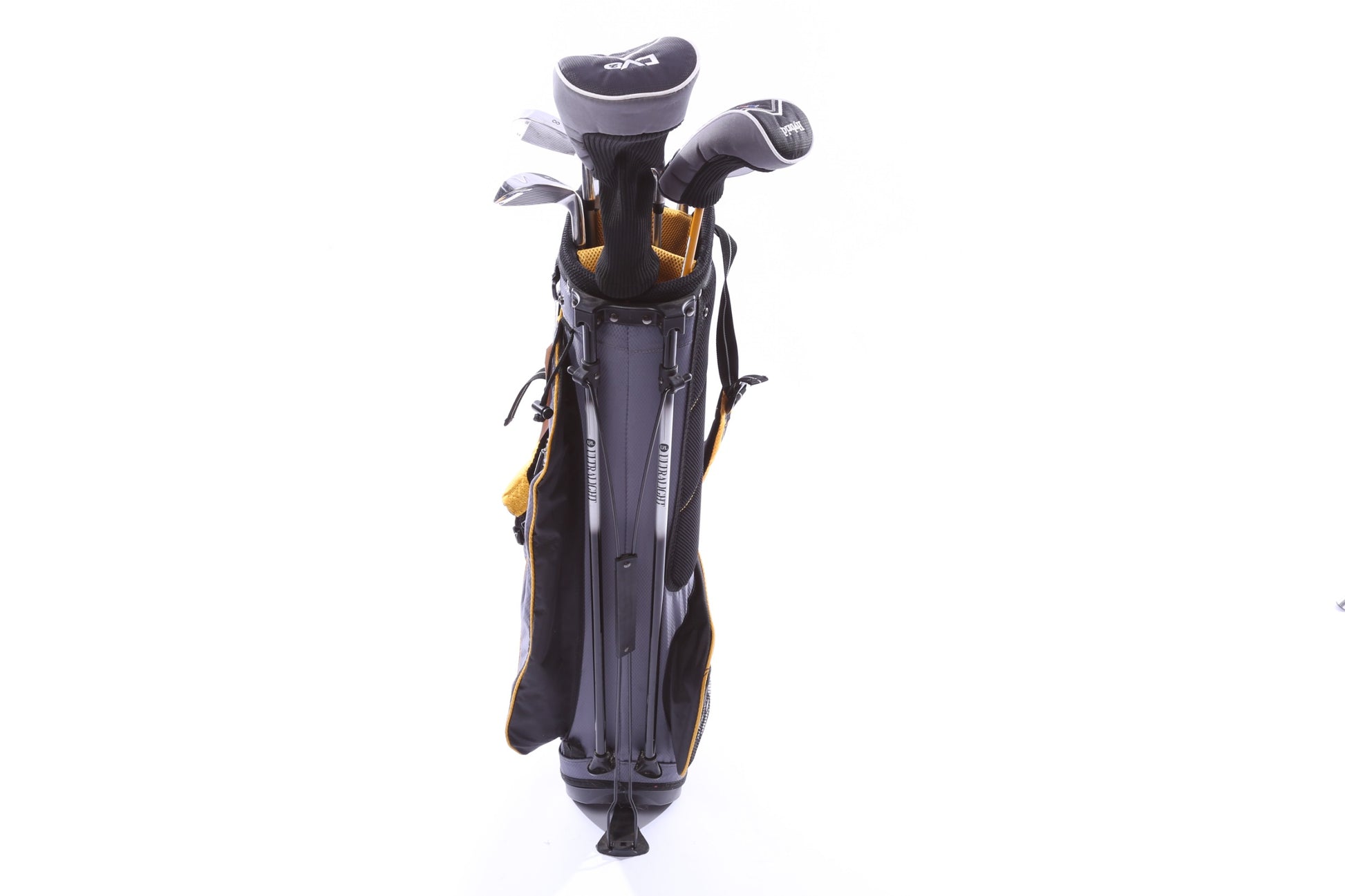 Used Us Kids Golf U/L 63 Grey/Gold Kids Set - Left-Handed - 1W, HY, 6, 8, PW, SW(56*) - Youth Flex-Next Round
