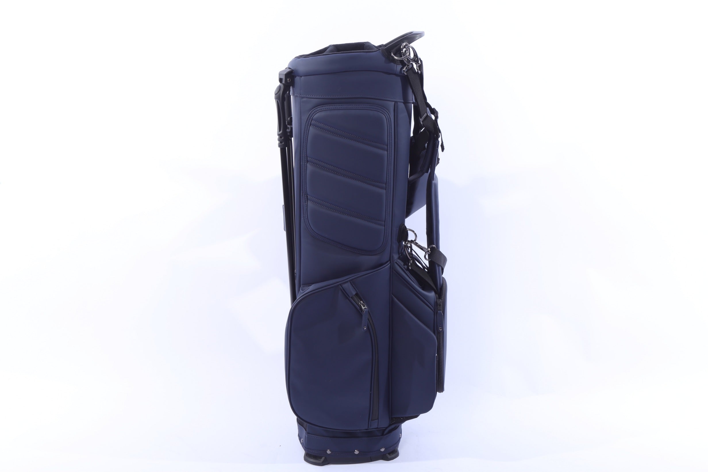 Used Mizuno Pro 4-Way Blue Stand Bag - 5-Way - 6 Pockets - Rain Cover Included-Next Round