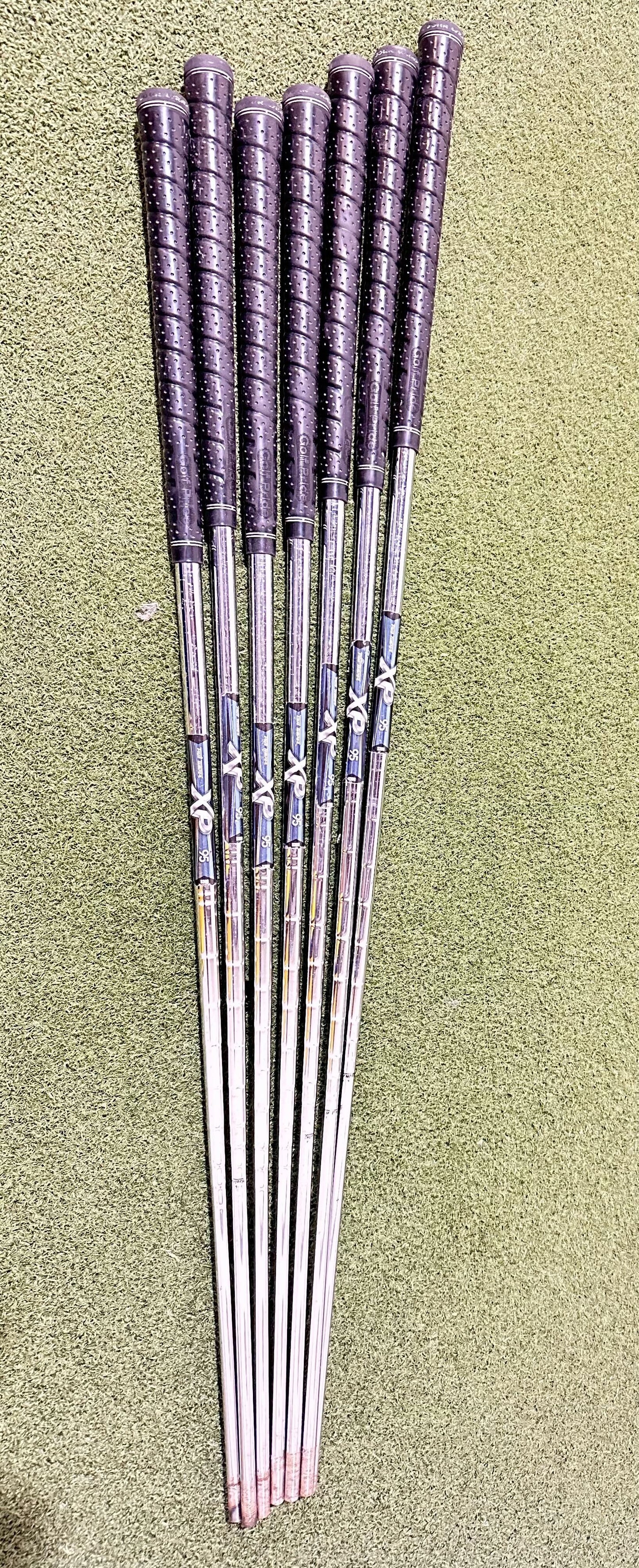 Lot of 7 Golf Shafts - Various Lengths, Flexes, and Brands-Next Round