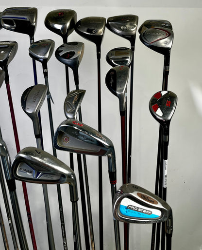 Wholesale Lot of 24 Assorted Drivers, Fairway Woods, Hybrids, and Single Irons.-Next Round