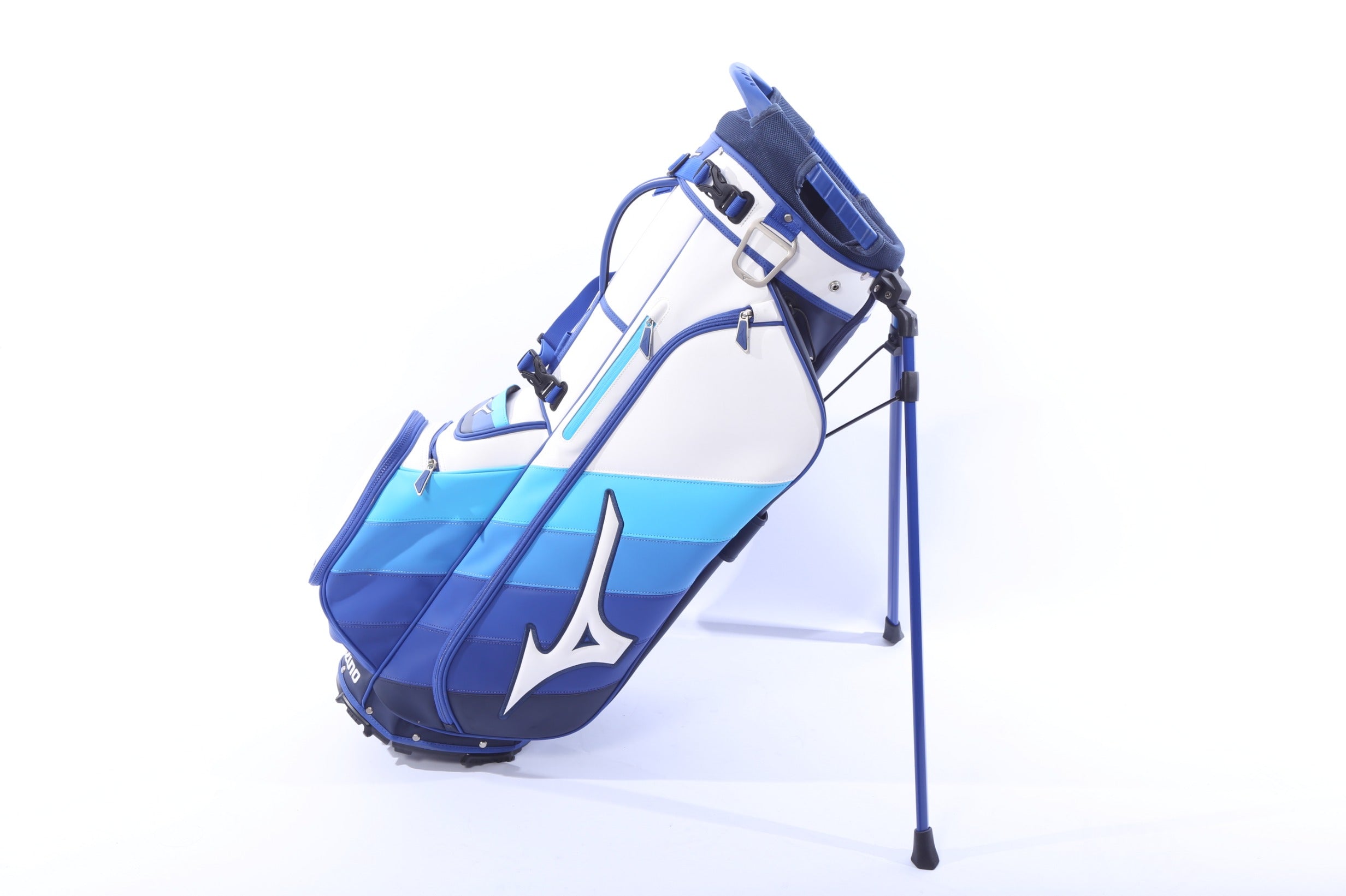 Used Mizuno Tour Stand Multicolor Stand Bag - 5-Way - 5 Pockets - Rain Cover Included-Next Round