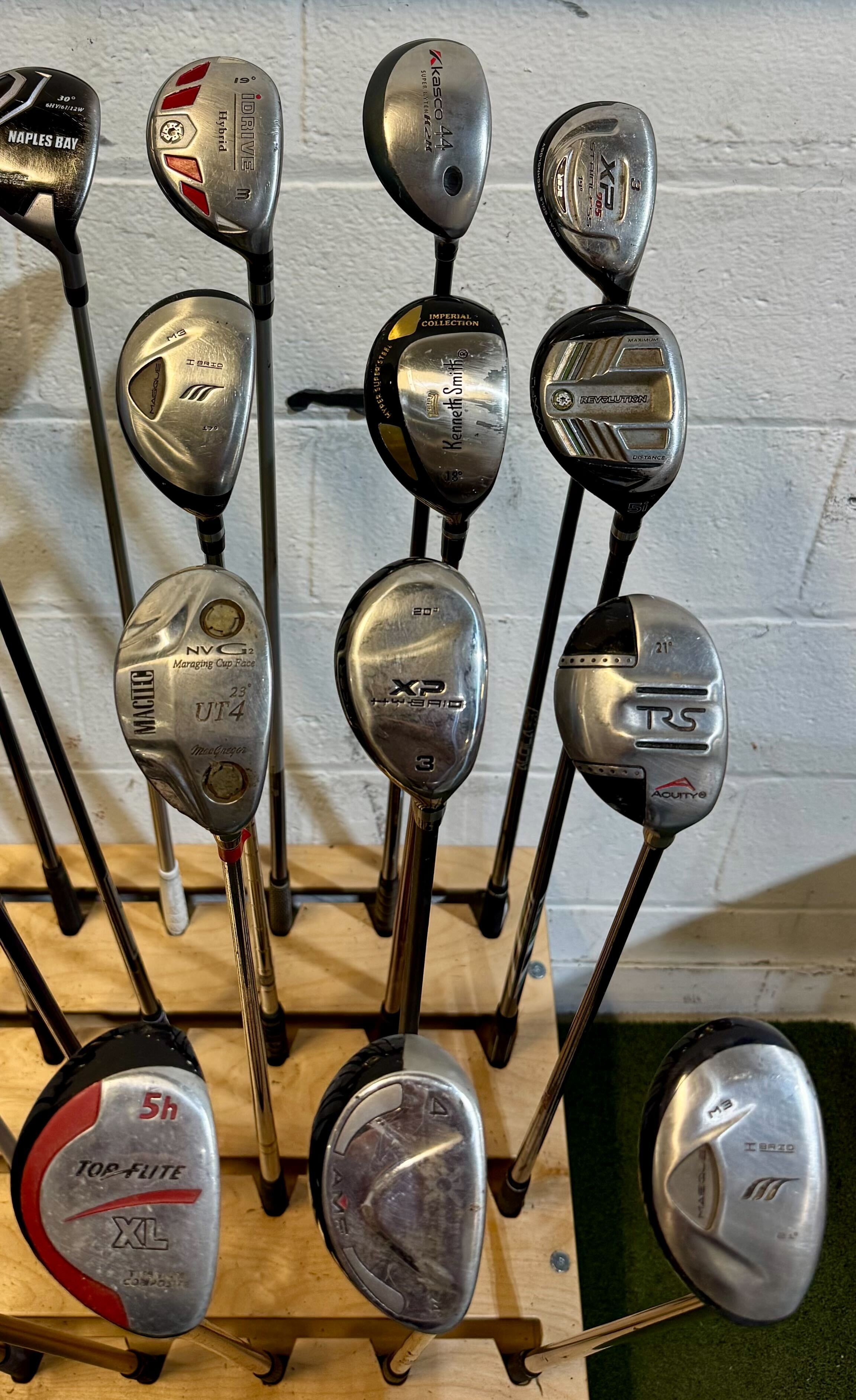 Wholesale Lot of 40 Golf Clubs - Assorted Hybrids - RH/LH - Mixed Flexes-Next Round